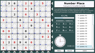 The Number Place : A sudoku-style puzzle game for Silverlight®