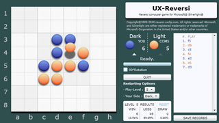 UX-Reversi : Computer reversi game for Silverlight®